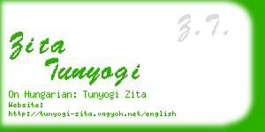 zita tunyogi business card